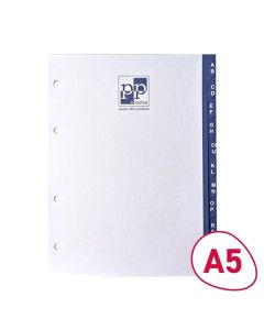 Papírové rozlišovače - A5, bílé, A-Z, sada 11 ks