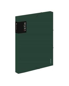 Box na spisy s gumičkou Verde - A4, zelený, 3 cm