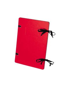 Spisové desky s ražbou a tkanicí EMBA-červené,1 ks