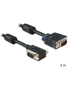 Delock SVGA kabel 2m samec/samec pravoúhlý