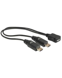 Delock kabel USB micro B samice > 2 x USB micro-B samec 20.5 cm