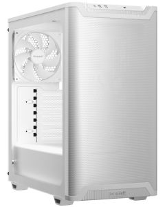 Be quiet! skříň PURE BASE 501 Airflow Window ATX / 2x140mm fan / USB-C / perforovaný přední panel / tvrzené sklo bílá