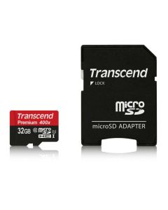 Transcend 32GB microSDHC UHS-I 400x Premium (Class 10) paměťová karta (s adaptérem)