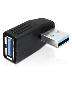 DeLock adaptér USB 3.0 samec - USB 3.0 samice pod úhelem 270° horizontálně