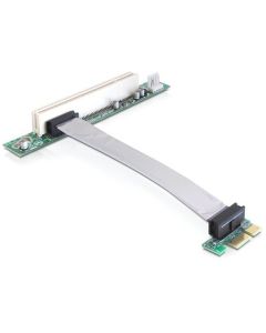 Delock Riser card PCI Express x1 > PCI 32Bit 5 V s flexibilním kabelem 13 cm zasunutí vlevo