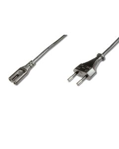 Digitus Napájecí kabel, Euro - C7 M / F, 1,8 m, H03VVH2-F 0,75qmm, černý