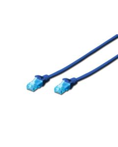 Digitus Patch Cable, UTP, CAT 5e, AWG 26/7, modrý 0,5m, 1ks