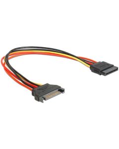 Delock napájecí kabel SATA 15 Pin samec > SATA 15 Pin samice prodlužující 30 cm