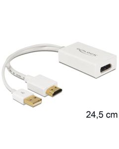 Delock Adaptér HDMI-A samec > Displayport samice