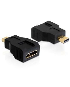 Delock adaptér HDMI mini C samice >  HDMI micro D samec