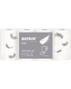 Toaletní papír Katrin - 2vrstvý, bílý, 18 m, 8 rol