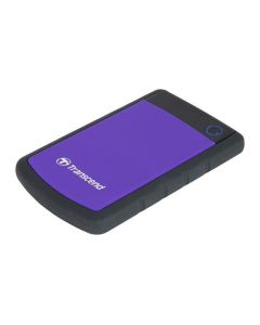 TRANSCEND 2TB StoreJet 25H3P SLIM, 2.5”, USB 3.0 (3.1 Gen 1) Externí Anti-Shock disk, tenký profil, černo/fialový