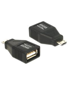 Delock Adapter USB micro-B samec > USB 2.0-A samice OTG, celý v pouzdru