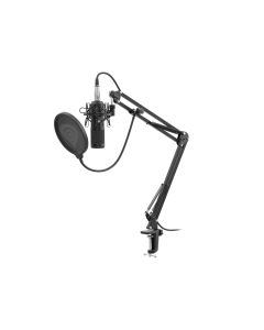 Streamovací mikrofon Genesis Radium 300,XLR, kardioidní polarizace, ohybné rameno, pop-filter