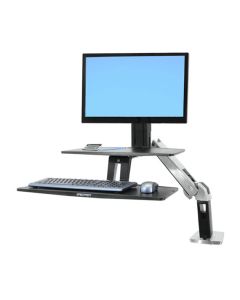 ERGOTRON WorkFit-A with Suspended Keyboard, HD, 5" and WS, Polished Aluminum,stol.drř./prac. stanice/monitor,klav.deska