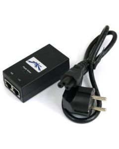Ubiquiti POE-48, Gigabit PoE adapter 48V/0,5A (24W), pro UAP-PRO, RocketM5-Ti, včetně napájecího kabelu