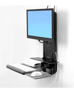 ERGOTRON PATIENT ROOM, VL18 STS WM,BLACK,systém držáků na zeď, monitor (all in one), klávesnice, myš,prac.plocha