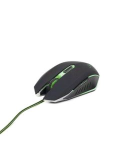 Gembird Myš MUSG-001-G, herní, optická, zeleno-černá, 2400DPI, USB