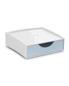 Mini zásuvkový box CEP,1 zásuvka,bílá/světle modrá