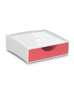 Mini zásuvkový box CEP,1 zásuvka,bílá/mak. červená