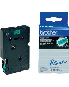 BROTHER laminovaná páska TC-791 / zelená-černá / 9mm