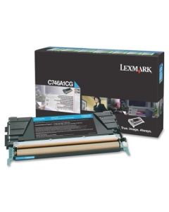 Lexmark C746, C748 Cyan Return Program Toner Cartridge (7K)