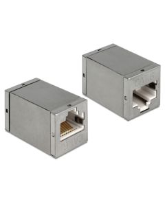 Delock adaptér  RJ45 samice / samice CAT6 Compact UTP - kovové pouzdro