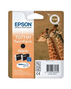Inkoust Epson T0711H, černý, dvojbalení