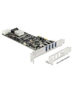 Delock PCI Express Karta > 4 x externí USB 3.0 Quad Channel