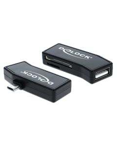 Delock Micro USB OTG čtečka karet + 1 x USB Port