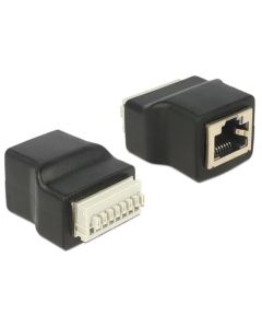 Delock adaptér RJ45 samice > Terminal Block 8 pin s tlačítkem