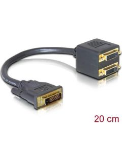 Delock adaptér DVI 25 samec > 2x DVI 25 samice