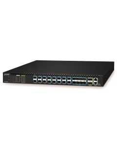 Planet XGPL-16000, 16x XGS-PON OLT, 8x10Gb SFP+, 2x100Gb QSFP28, dual power, SNMP, QOS