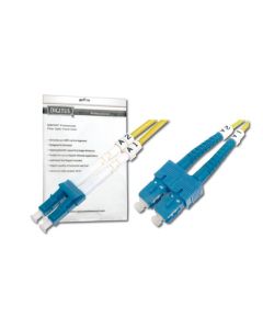 DIGITUS Fiber Optic Patch Cord, LC to SC, Singlemode 09/125 µ, Duplex Length 10m
