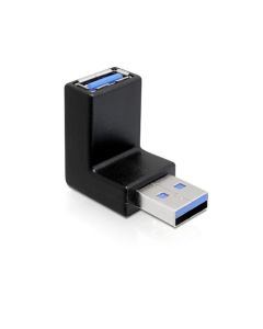 DeLock adaptér USB 3.0 samec - USB 3.0 samice pod úhelem 270° vertikálně
