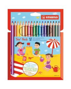 Pastelky Stabilo Trio® thick, trojhranné, 18 barev