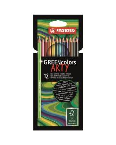 Pastelky Stabilo GREENcolors "ARTY", 12 barev