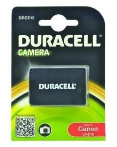 DURACELL Baterie - DRCE12 pro Canon LP-E12, černá, 600mAh, 7.2V