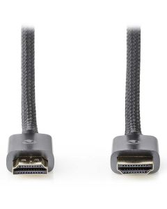 NEDIS PROFIGOLD High Speed HDMI 2.0 kabel s ethernetem/ 4K@60Hz/ zlacené konektory HDMI-HDMI/ bavlna/ šedý/ BOX/ 5m