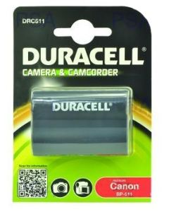 DURACELL Baterie - DRC511 pro Canon DRC511, černá, 1400 mAh, 7.4 V