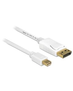 Delock kabel mini Displayport samec > Displayport samec 3 m, bílý