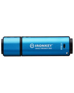 Kingston Ironkey Vault Privacy 50C/512GB/USB 3.2/USB-C/Modrá