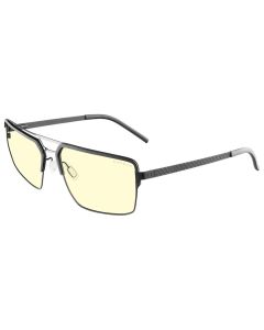 GUNNAR kancelářske/herní brýle  PINNACLES ONYX-SILVER jantarová skla BLF 65 GUNNAR focus