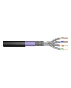 DIGITUS CAT 7 S-FTP venkovní instalační kabel, 1200 MHz PE, vnitřní Eca (LSZH-1), AWG 23/1, 1000 m buben, simplex, barva černá a f