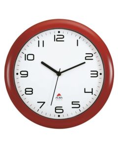 Nástěnné hodiny Hornew - plastové, 30 cm, červené