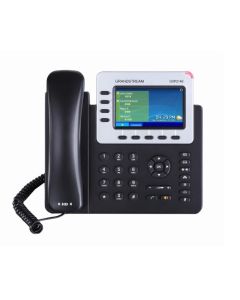 Grandstream GXP-2140, 4,3" bar. displej, 4 SIP, 2x 10/100/1000port, PoE, Hd zvuk, BT