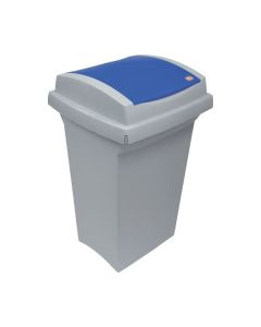 Odpadkový koš na tříděný odpad, modré víko, 50 l
