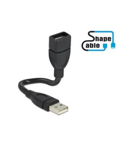 Delock USB 2.0 kabel samec > A samice ShapeCable 0,15 m