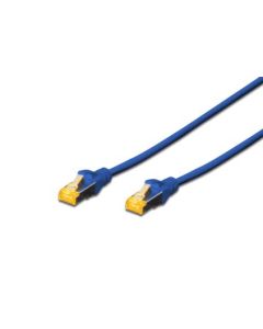 Digitus CAT 6A S-FTP patch cable, LSOH, Cu, AWG 26/7, Length 0.5m, color blue