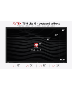 AVTEK TS 8 Lite G 98, interaktivní dotykový displej 98", 4K, 8GB/128GB, EDLA, Android 14